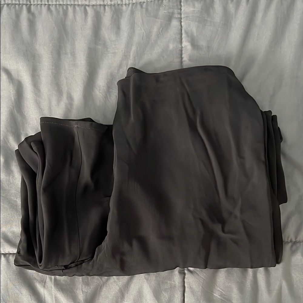 House of Harlow Pull On Cropped Wide Leg Black Pants Size 8